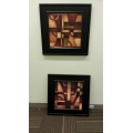 Abstract Decorative Multi-coloured Framed Artwork, Square 29.75"